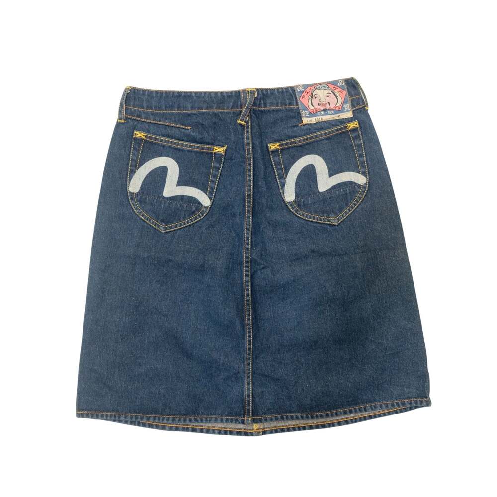 Evisu Lot 4020 Painted Seagull Denim Skirt Size M